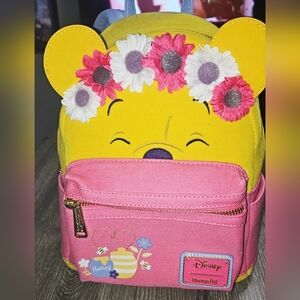 RARE NWT Loungefly Disney Winnie The Pooh Pink/White/Purple/Yellow backpack